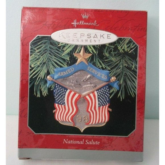 National Armed Services Salute 1998 Hallmark Keepsake Ornament New in Box - Picture 3 of 7